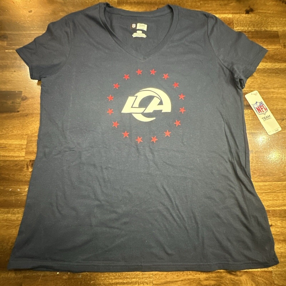 Los Angeles Rams NFL Short Sleeve Logo T-Shirt Women's Large‎ NWT